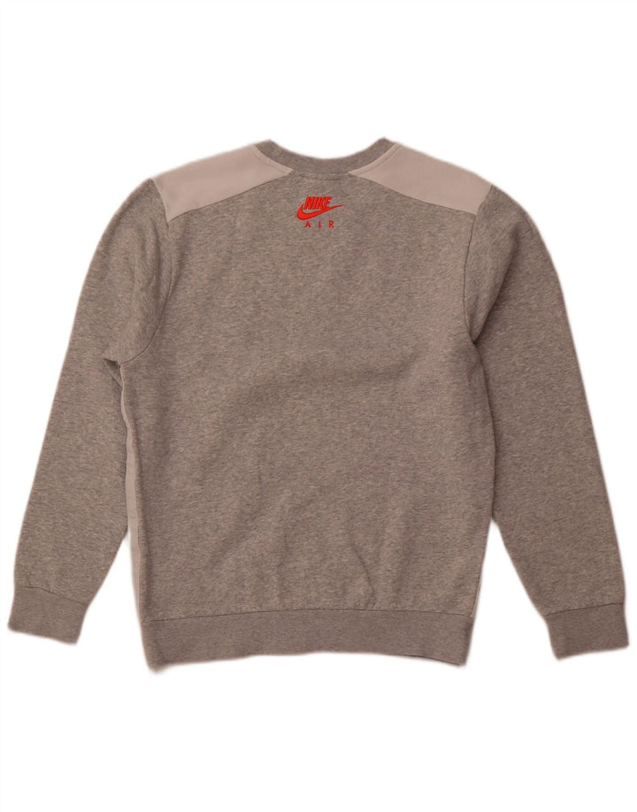 Hanorac grafic pentru bărbați NIKE Pulover mic, gri, bumbac color bloc