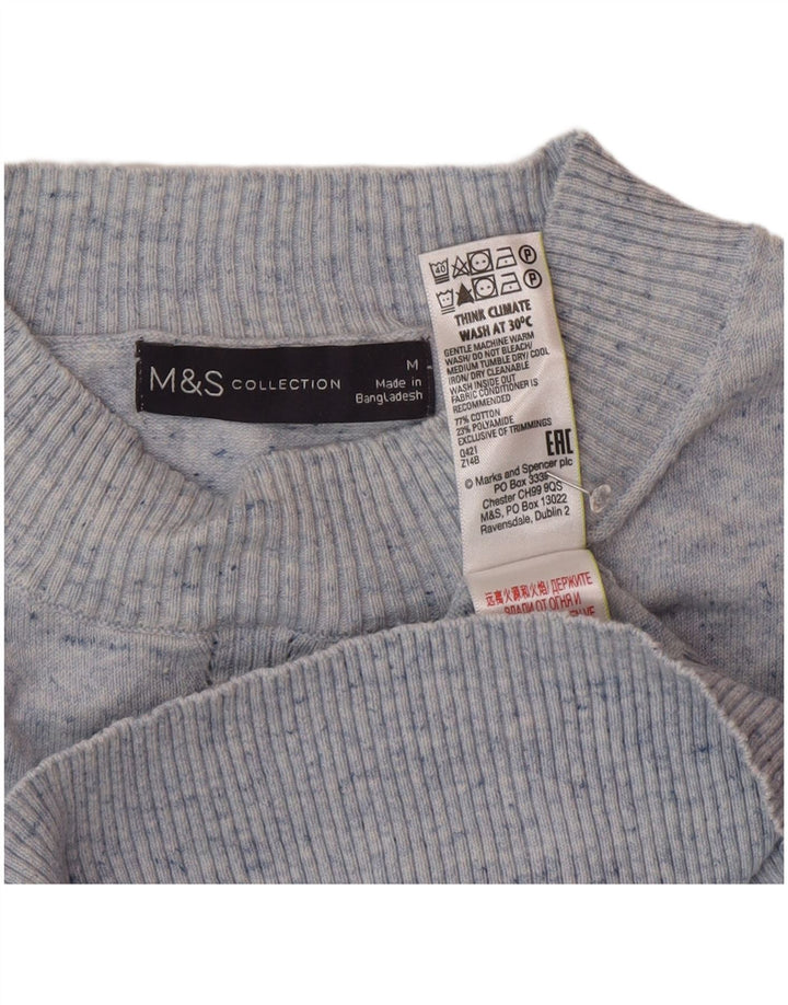 Pulover pentru femei Marks & Spencer cu decolteu triplu UK 14 Medium Blue Flecked
