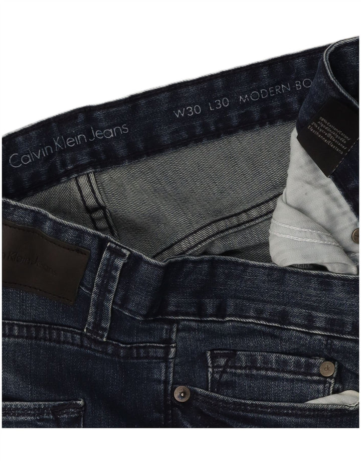 CALVIN KLEIN Blugi moderni Bootcut pentru femei W30 L30 bumbac bleumarin