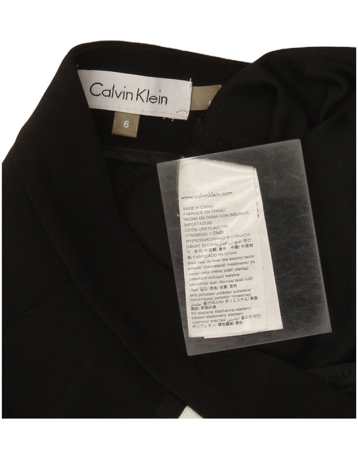 Pantaloni casual drepti pentru femei CALVIN KLEIN US 6 Medium W30 L28 Negru