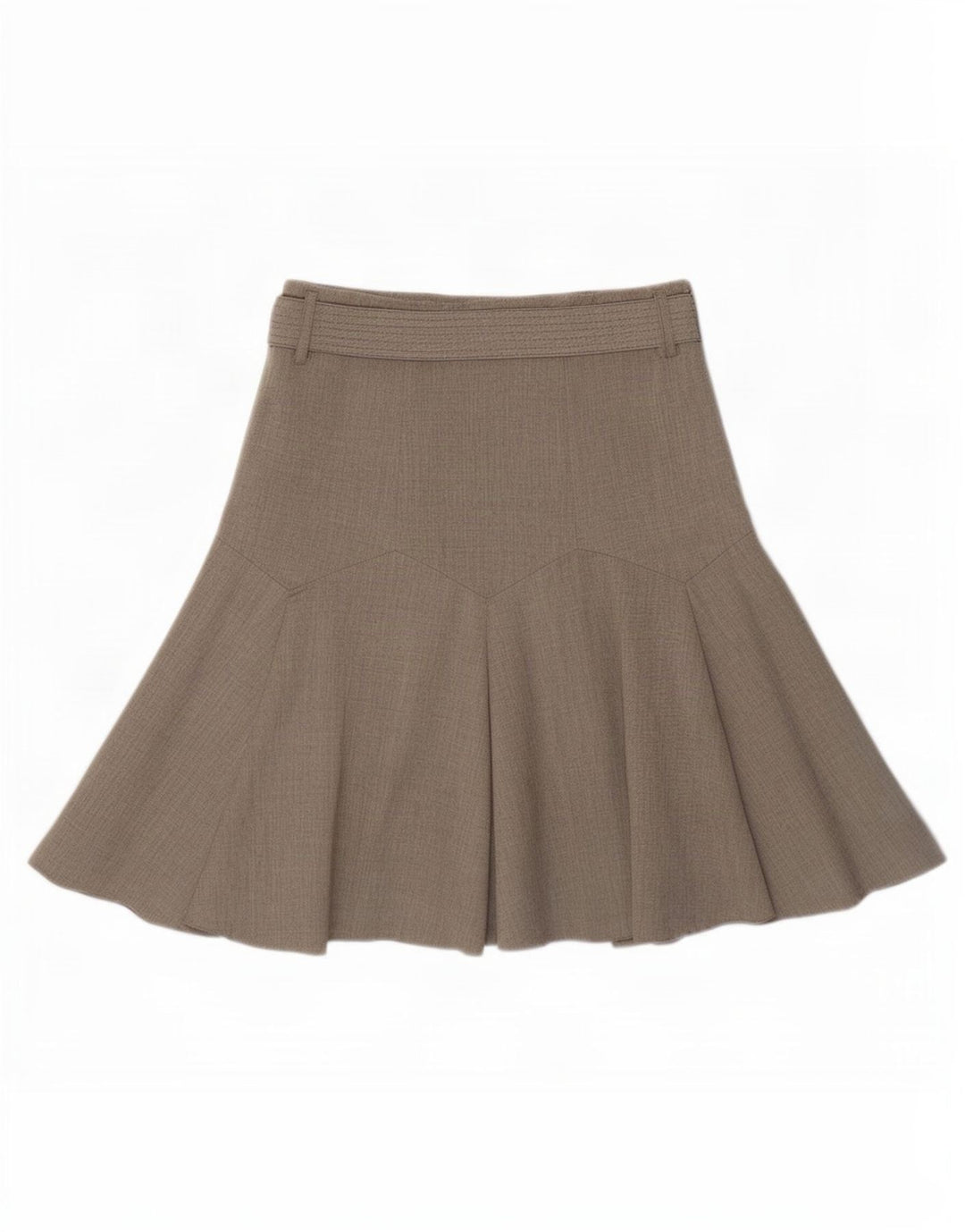 Fusta evazată pentru femei Marks & Spencer UK 12 Medium W30 Poliester bej