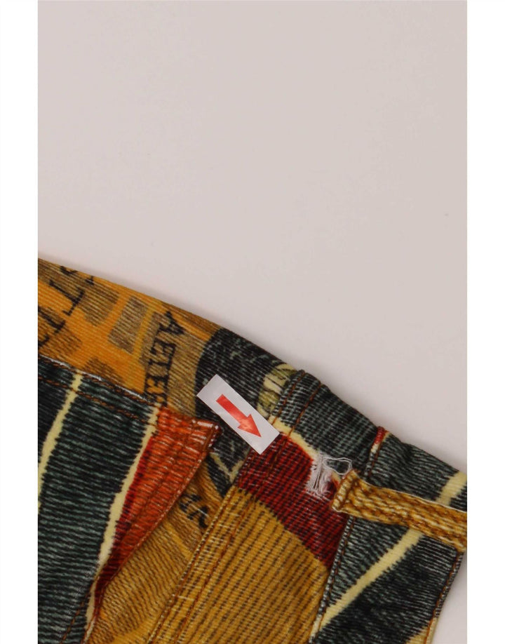 Pantaloni damă Gattinoni cu model abstract din velur L28 L32 multicolori