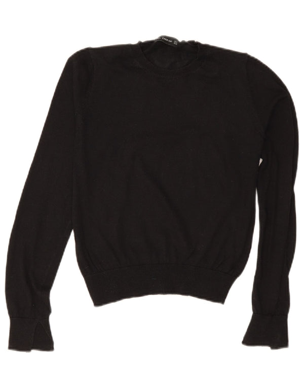 Pulover pentru femeie cu decolteu cu barca Zara UK 10 Mic Negru