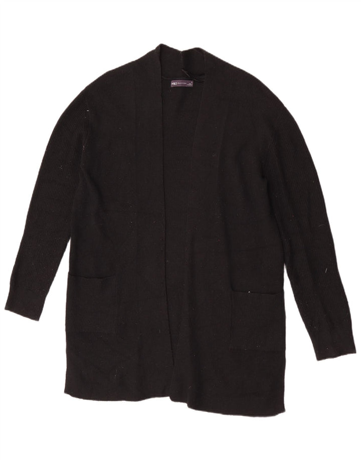 Pulover cardigan deschis pentru femei Marks & Spencer UK 12 Medium Negru