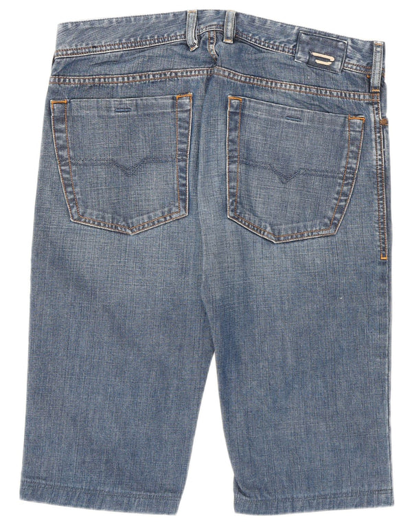 Pantaloni scurți din denim pentru bărbați Diesel W31, bumbac albastru mediu