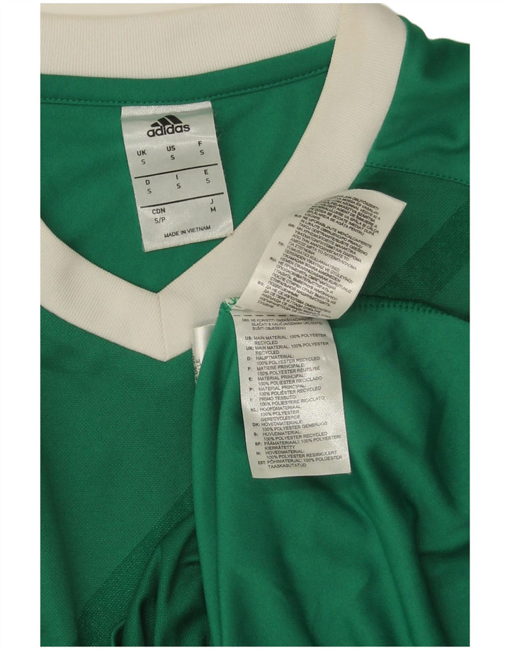 Adidas Climalite Graphic Top cu mânecă lungă pentru bărbați, poliester cu dungi verzi mici