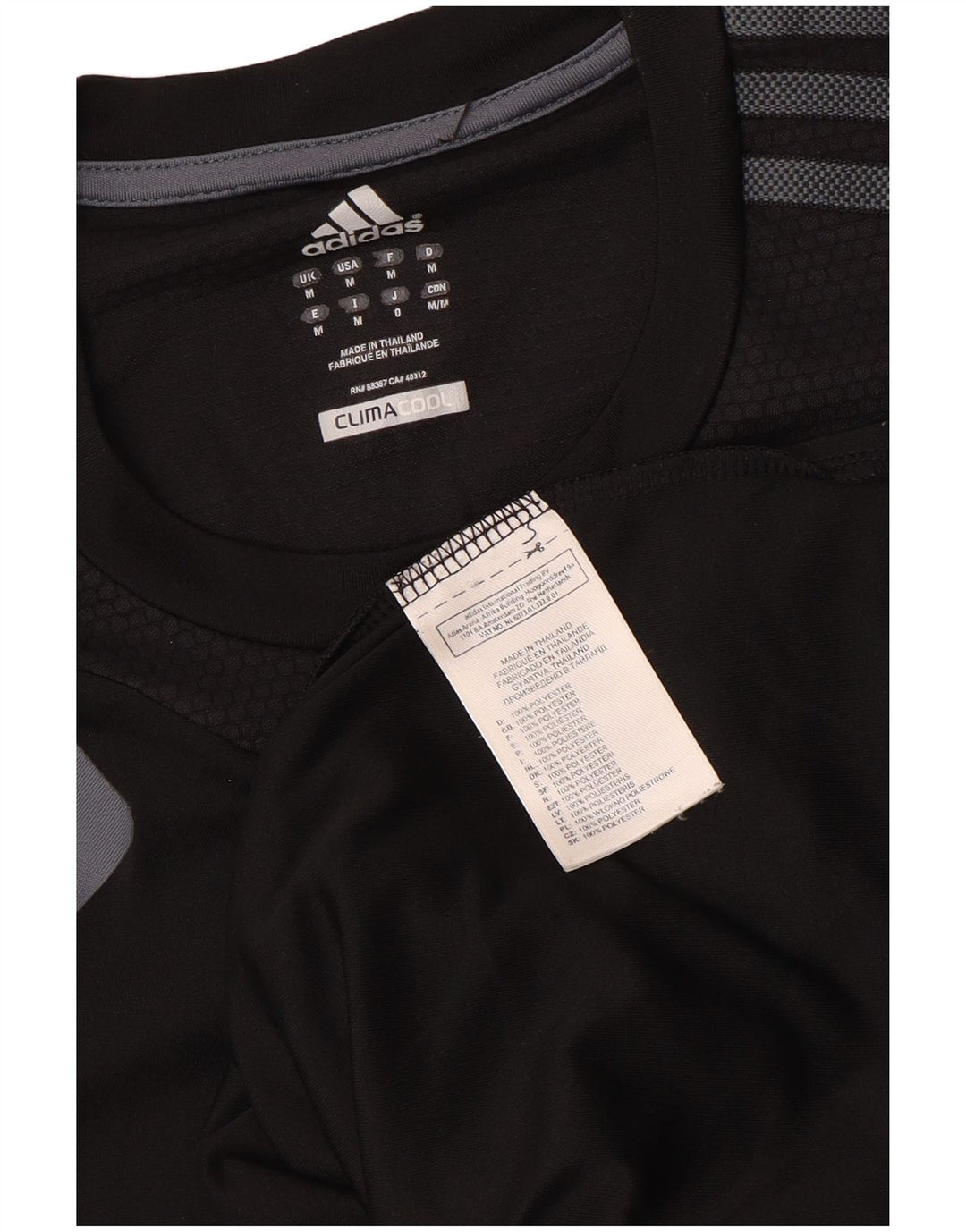 ADIDAS Mens Climacool Vest Top Mediu Negru Poliester Colorblock