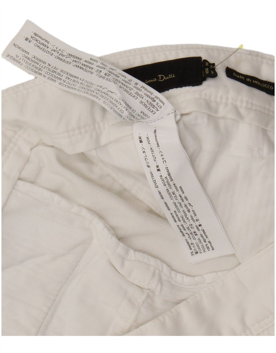 Pantaloni scurți chino Massimo Dutti pentru bărbați EU 46 XL W38 Bumbac alb