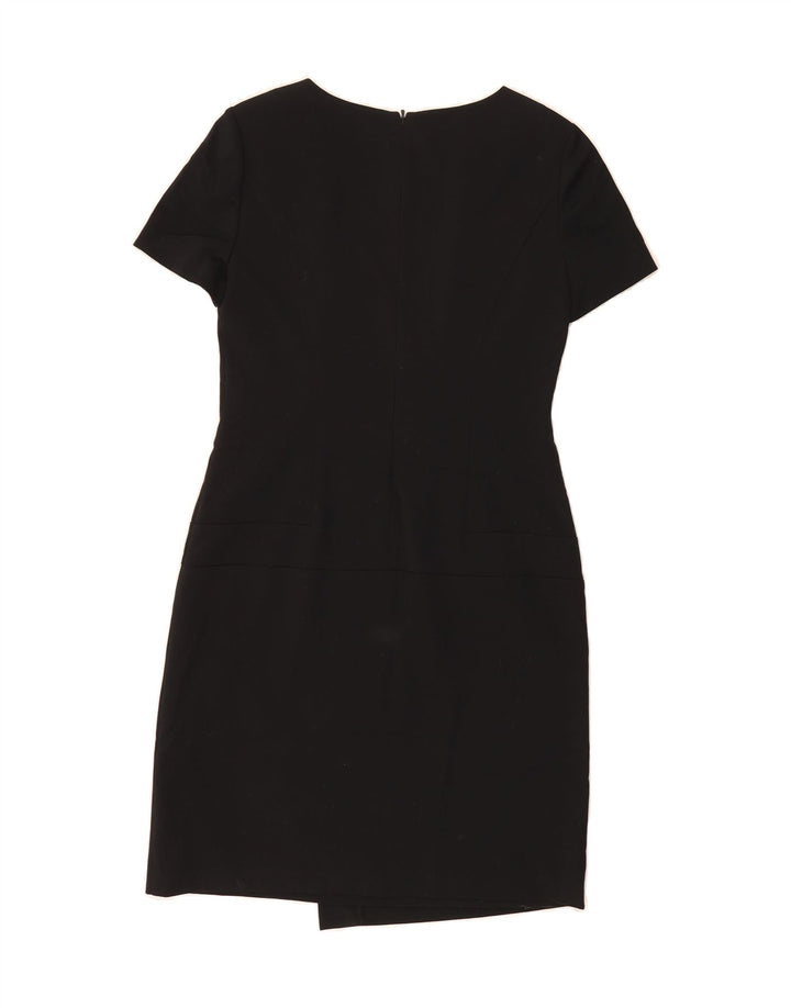 MARKS & SPENCER Womens Sheath Dress UK 10 Small Black Polyester Vintage Marks & Spencer and Second-Hand Marks & Spencer from Messina Hembry 
