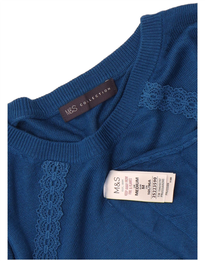 Marks & Spencer Pulover supradimensionat cu gât de barcă pentru femei UK 14 Medium Blue