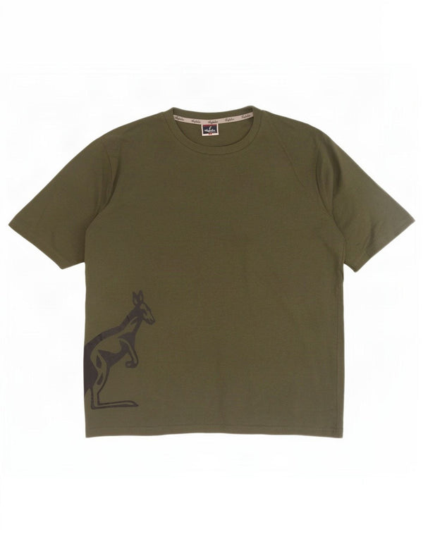 AUSTRALIAN L'ALPINA Tricou grafic pentru bărbați Top mare din bumbac kaki