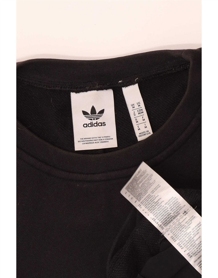 Pulover Adidas pentru bărbați, bumbac mediu negru