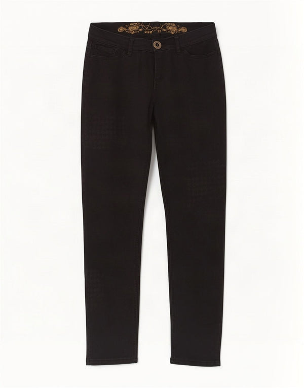 Blugi skinny pentru femei Desigual W32 L32 picior de găin negru