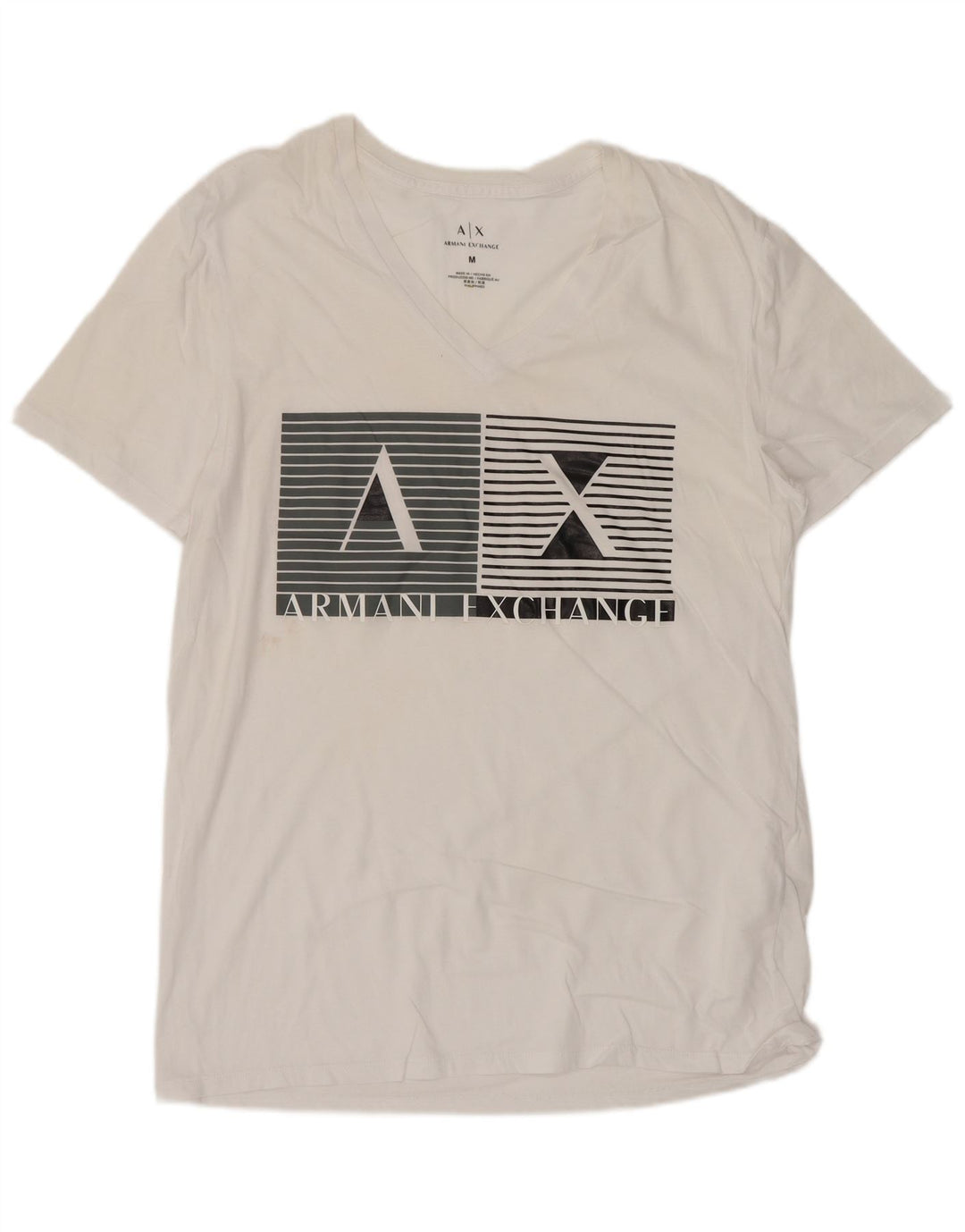 Tricou cu grafică pentru bărbați Armani Exchange Top Medium Alb Bumbac