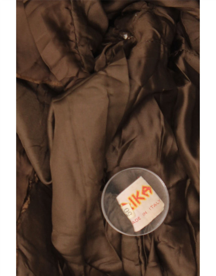 Jachetă militară din piele pentru bărbați VINTAGE IT 50 Maro mare