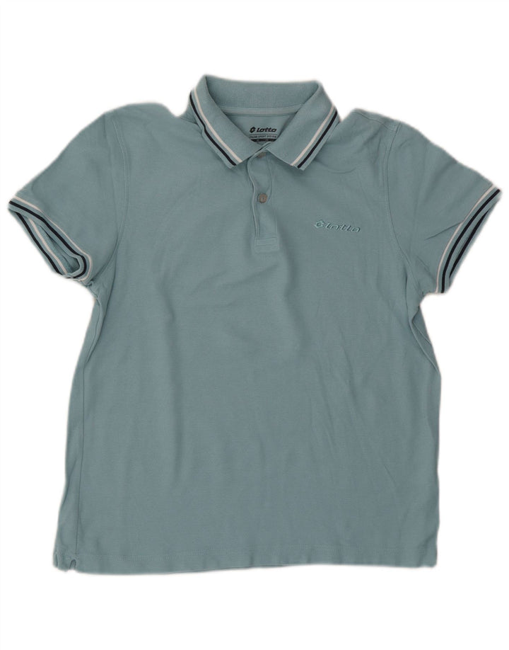 Tricou polo pentru bărbați Lotto XS cu dungi albastre