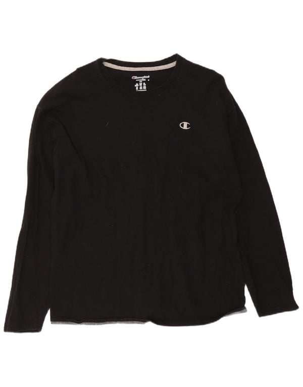 Top pentru bărbați Champion cu mânecă lungă XL, negru