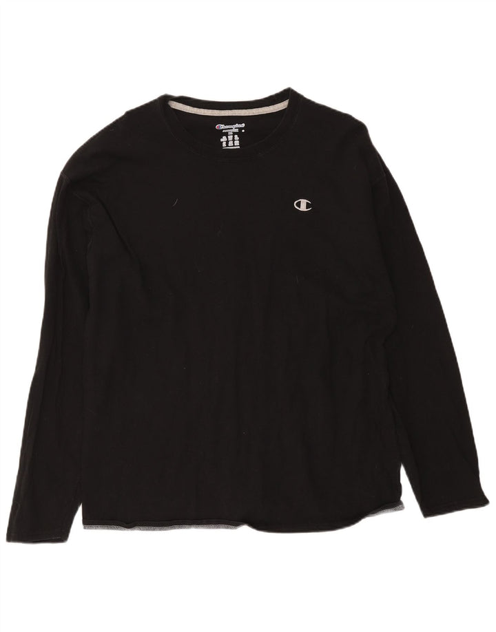 Top pentru bărbați Champion cu mânecă lungă XL, negru