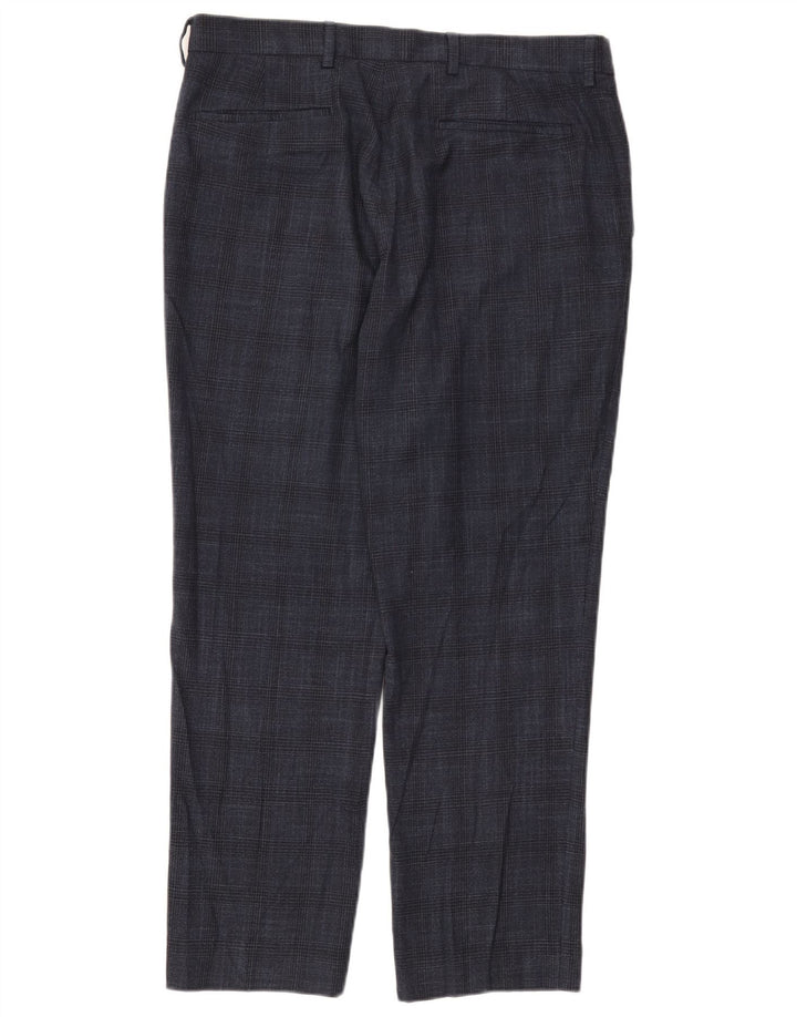Pantaloni chino pentru bărbați Marks & Spencer W34 L29 bleumarin picior de găină