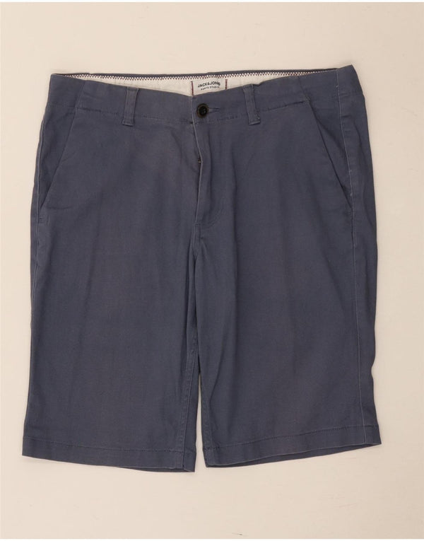 Jack & Jones Mens Chino Shorts Medium W32 Navy Blue Cotton