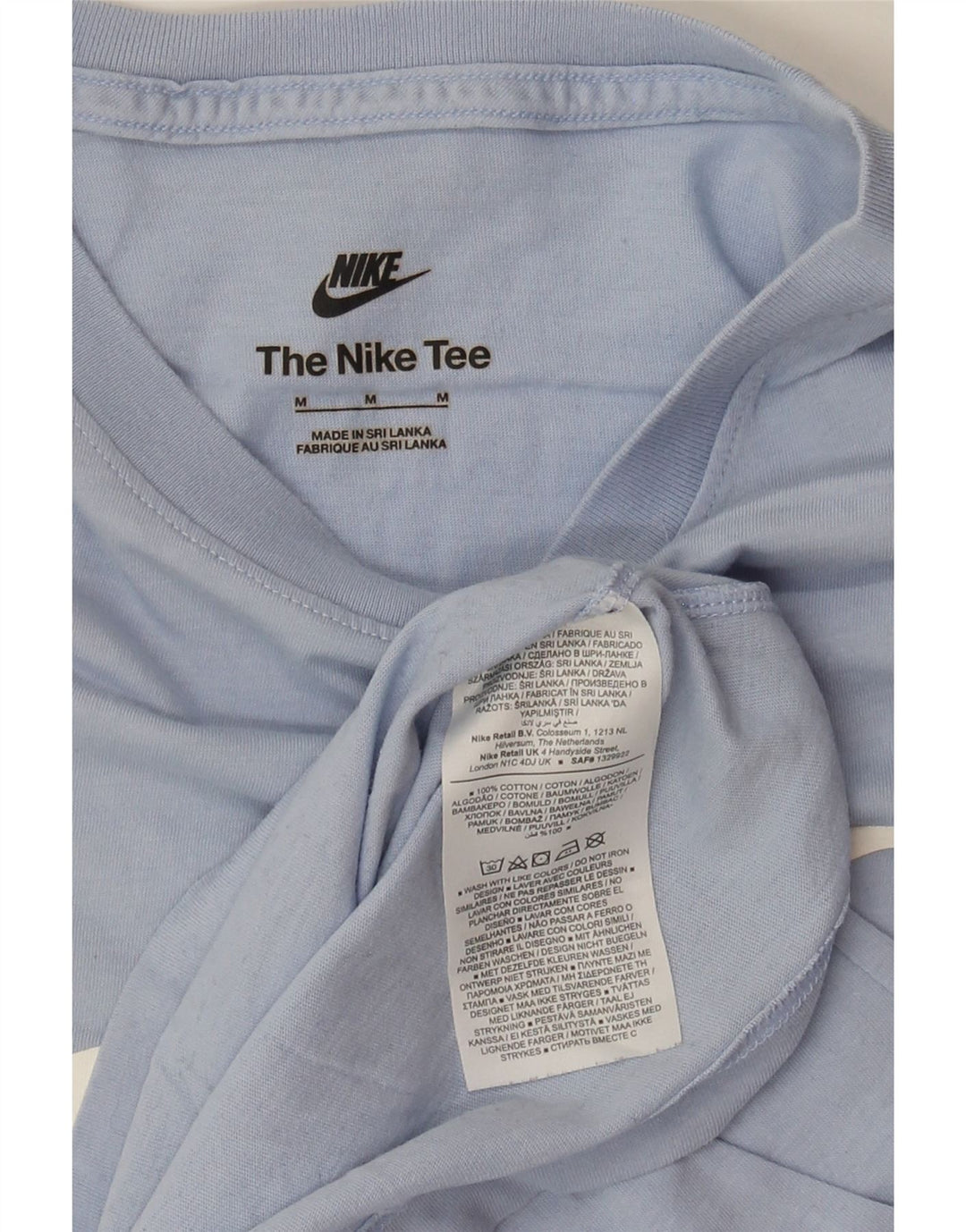 Tricou grafic pentru bărbați NIKE Top din bumbac albastru mediu