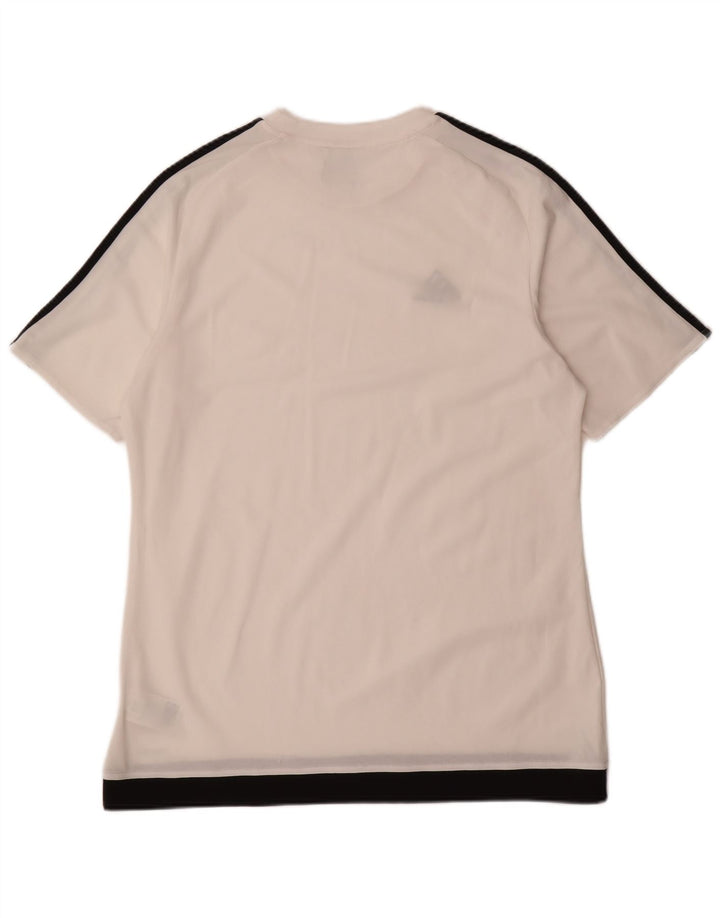 Tricou Adidas Climalite pentru bărbați Top mare, alb, poliester color bloc