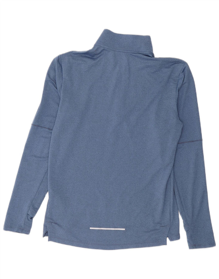 Top de trening pentru bărbați Dri Fit, cu fermoar și gât, din poliester