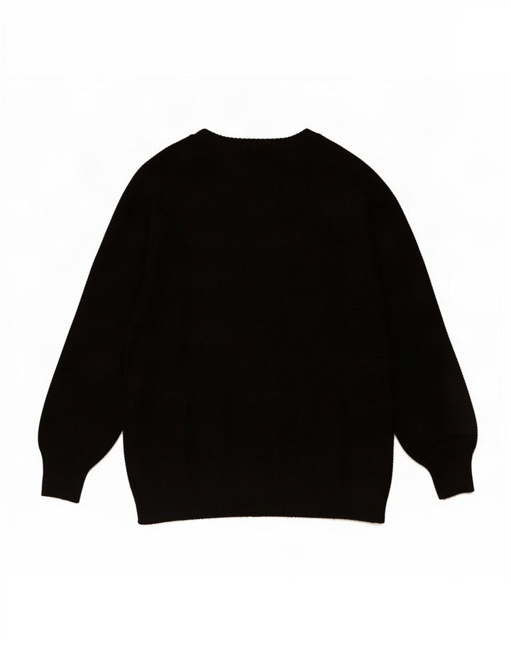 Pulover pentru femei Gap cu decolteu triplu UK 12 Medium Black Nylon