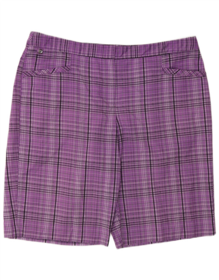 Bermude pentru femei Izod US 16 2XL W34 Poliester cu check-in violet
