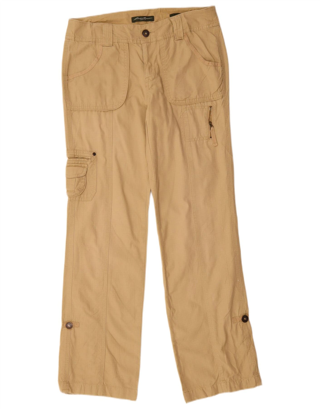 EDDIE BAUER Pantaloni cargo drepti pentru femei US 6 Medium W30 L32 Bej
