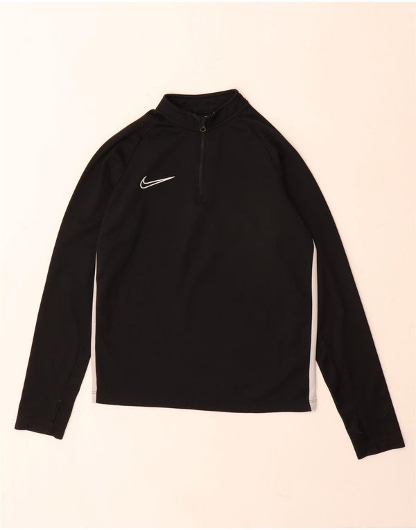 Pulover Nike Dri Fit pentru băieți, 10-11 ani, mediu negru, color block