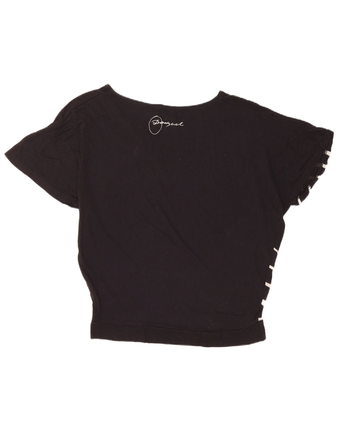 DESIGUAL Tricou grafic supradimensionat pentru femei UK 14 Medium Black Floral