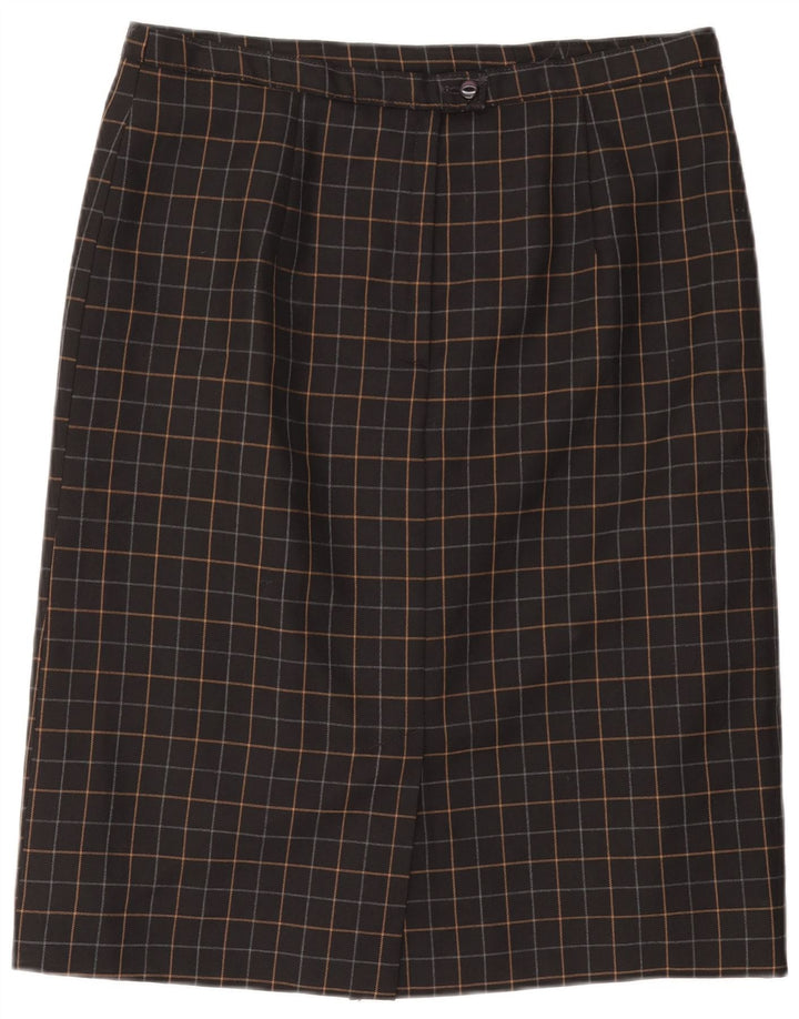Fusta Dreaptă Femei VINTAGE W34 Large Black Check