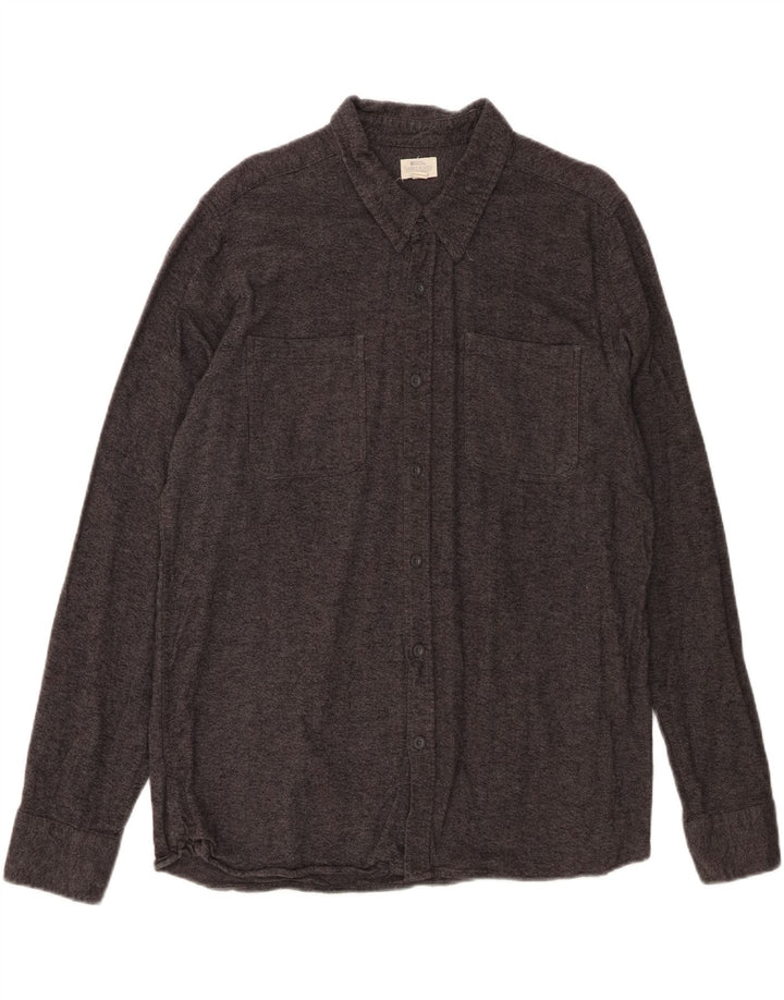 MOUNTAIN WAREHOUSE Mens Flannel Shirt 2XL Grey Cotton Vintage Mountain Warehouse and Second-Hand Mountain Warehouse from Messina Hembry 