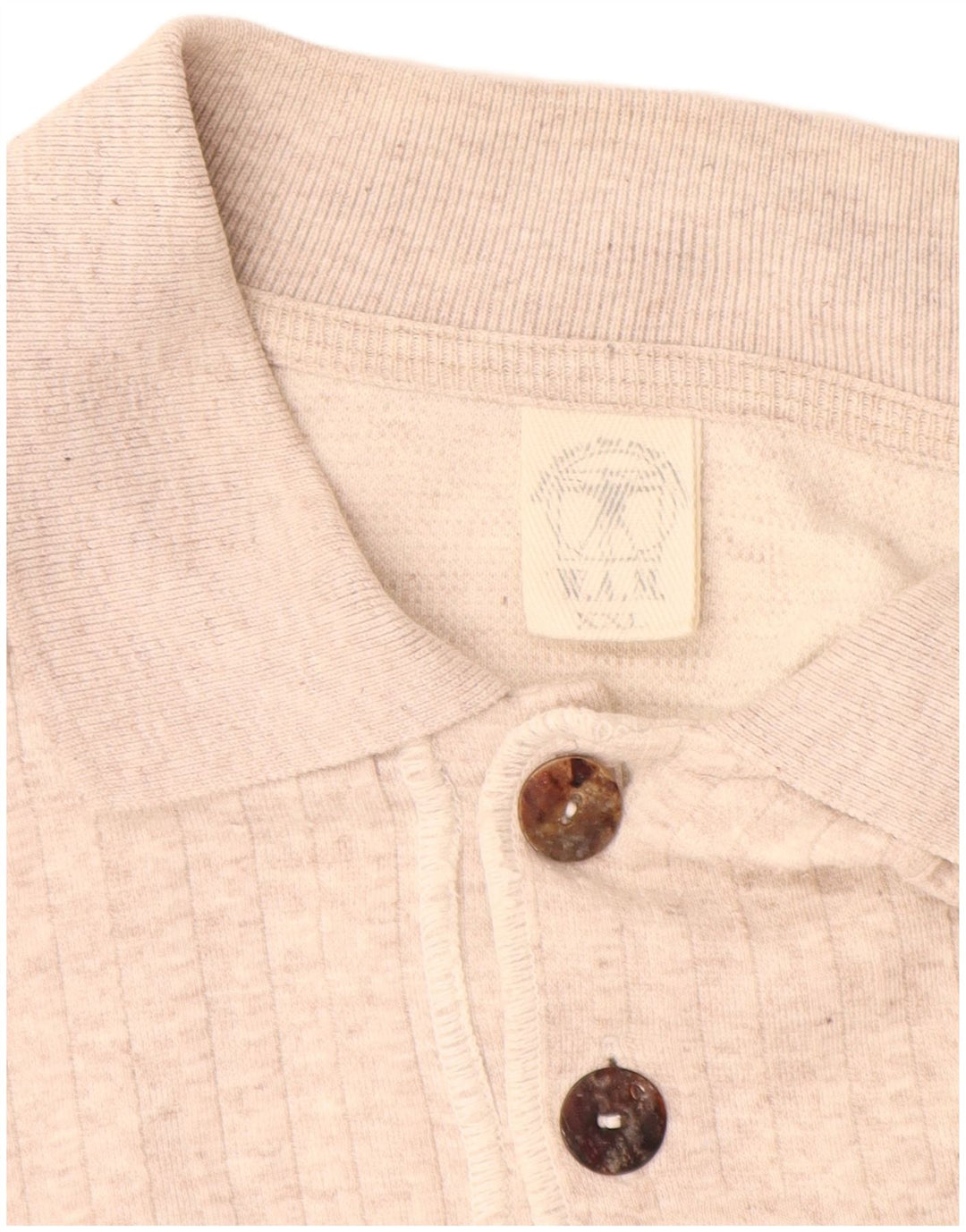 VINTAGE Pulover cu gât polo pentru bărbați, 2XL, bej