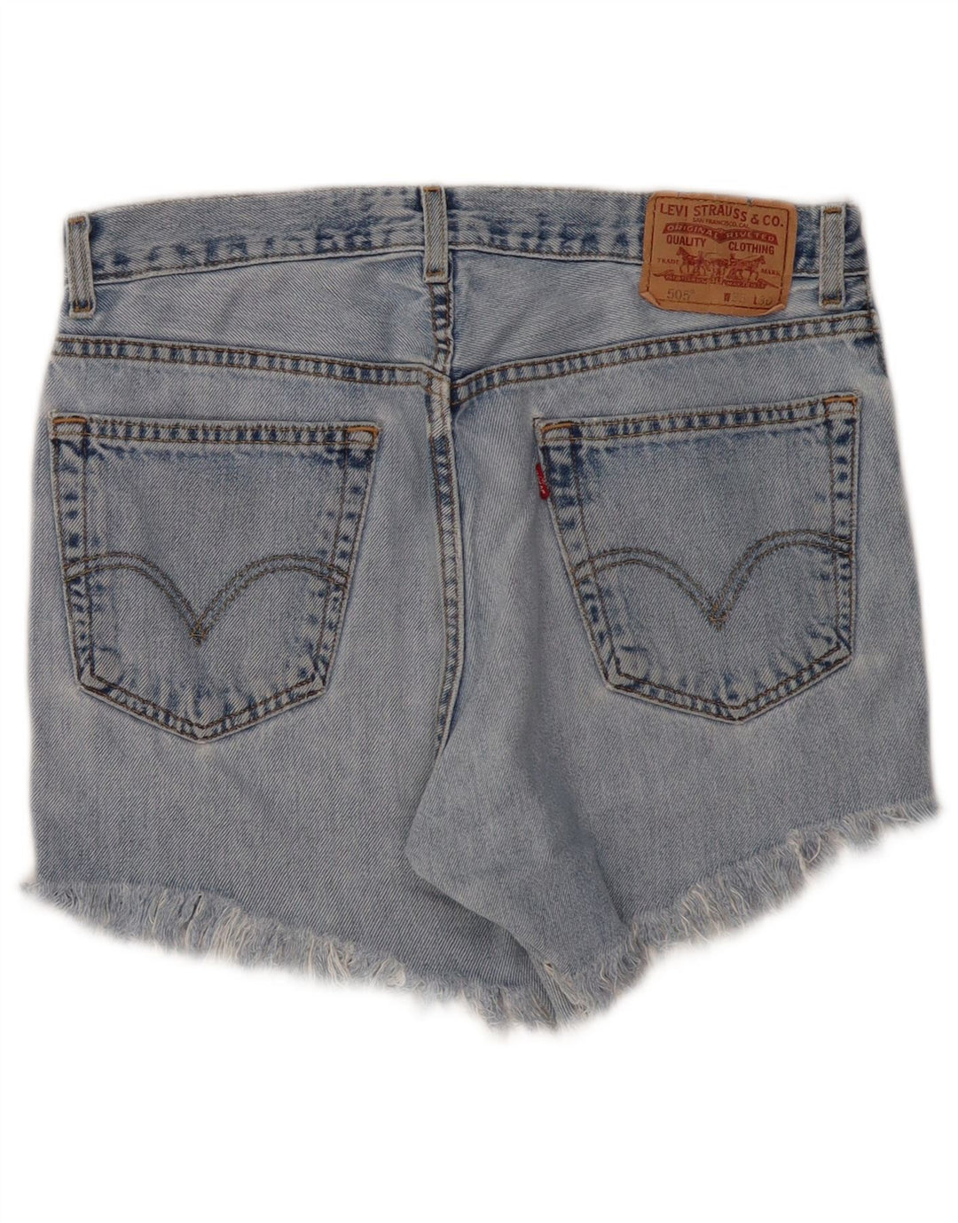 Pantaloni scurți din denim cu talie înaltă Levi's 505, cu talie înaltă, W33, albastru mediu