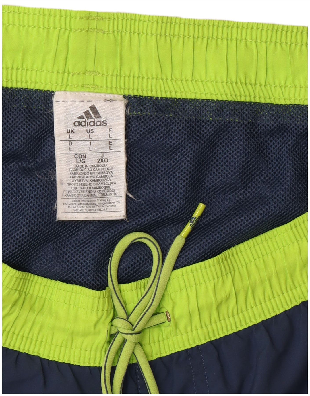 Pantaloni scurți sport pentru bărbați Adidas, mari, bleumarin, poliester color bloc