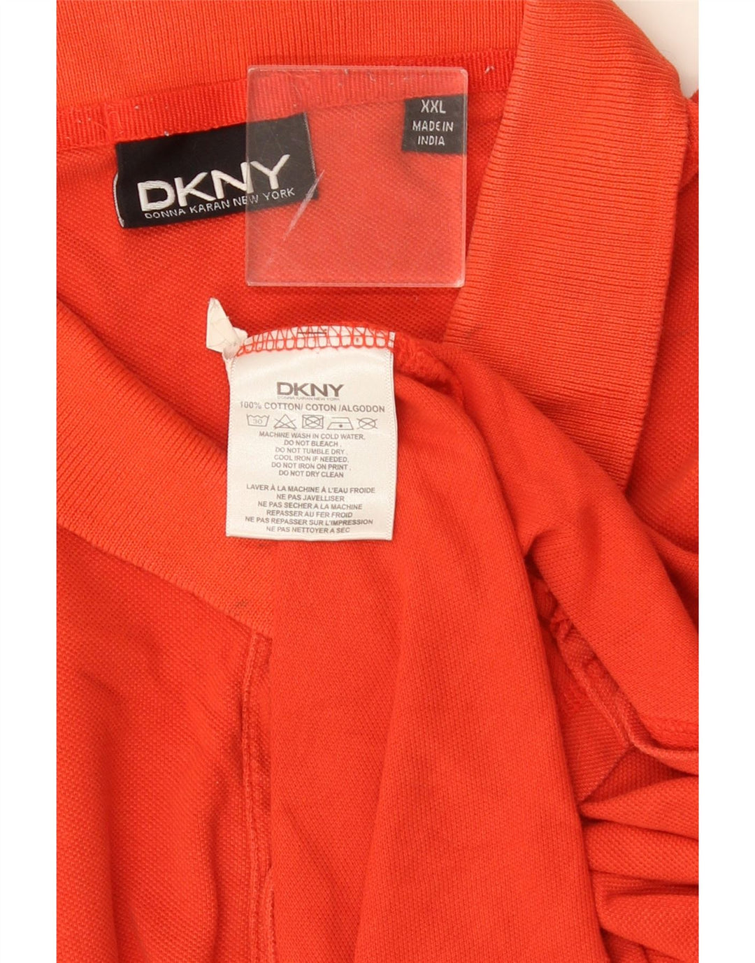Tricou polo grafic pentru bărbați DKNY 2XL bumbac portocaliu