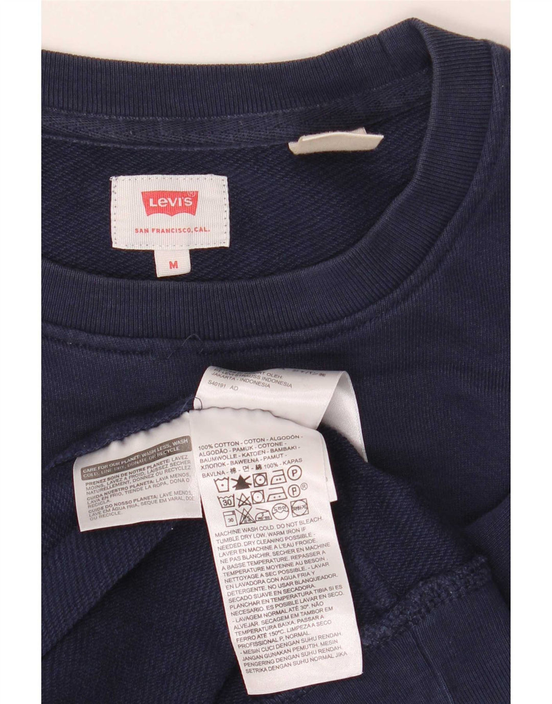 Pulover pentru bărbați Levi's Pulover mediu din bumbac bleumarin