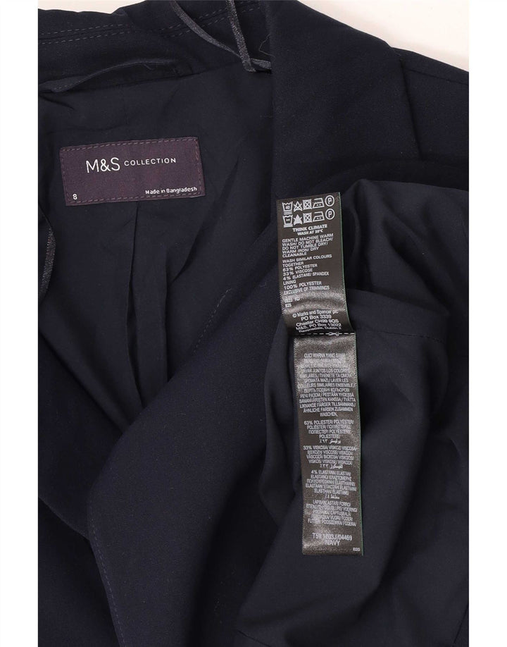 Jachetă pentru femei Marks & Spencer cu 1 nasture, Marea Britanie 8 Mic, bleumarin