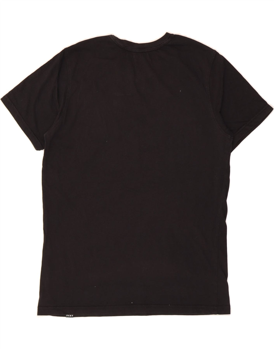 DKNY Mens Graphic T-Shirt Top Medium Black Cotton Vintage Dkny and Second-Hand Dkny from Messina Hembry 