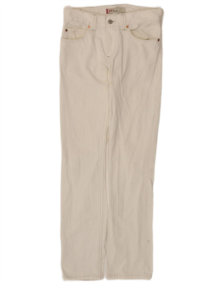 Blugi 511 slim pentru bărbați LEVI'S W31 L34 bumbac alb