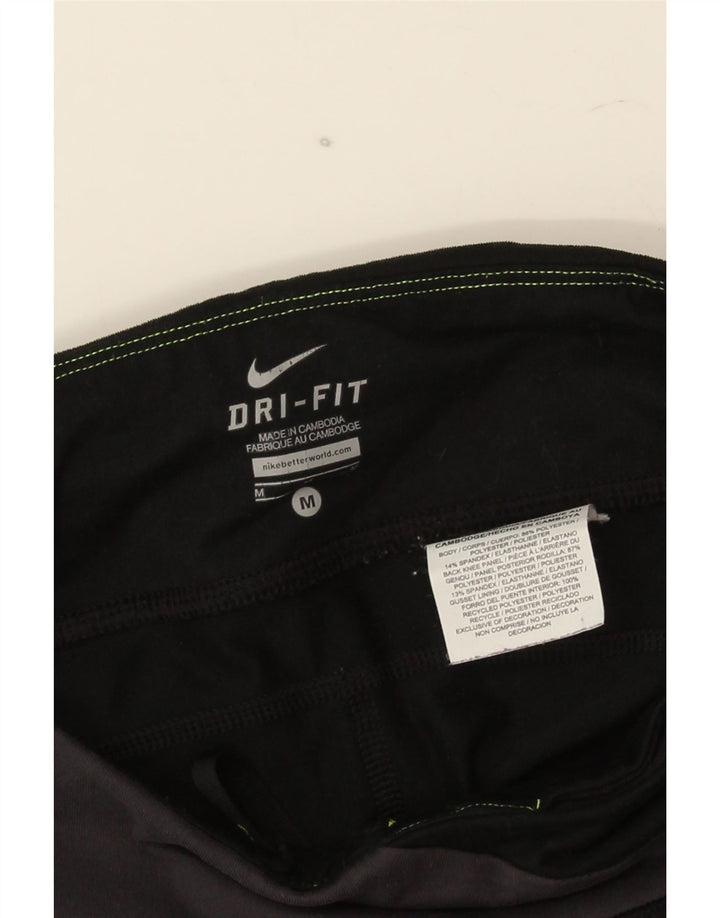 Leggings Nike Dri Fit pentru femei UK 12 Medium Black Colorblock Poliester