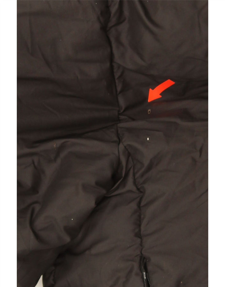 Jachetă căptușită supradimensionată cu glugă pentru femei Zara UK 10 Poliester negru mic