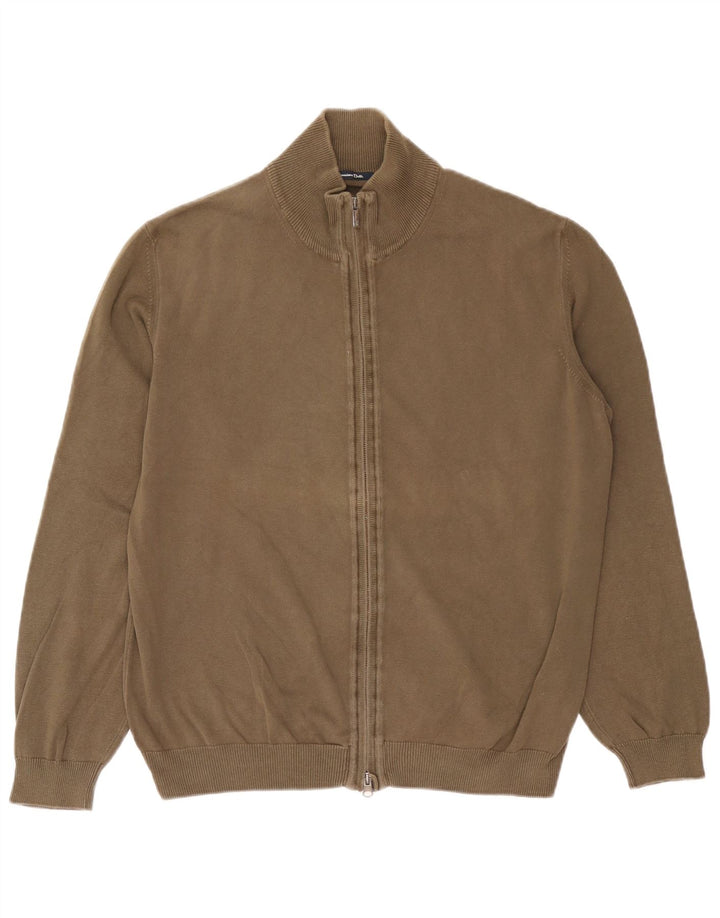 Pulover cardigan pentru bărbați Massimo Dutti, bumbac mare kaki
