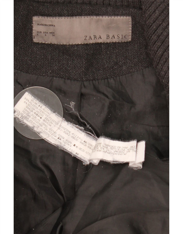ZARA pardesiu pentru femei UK 14 mare lână gri