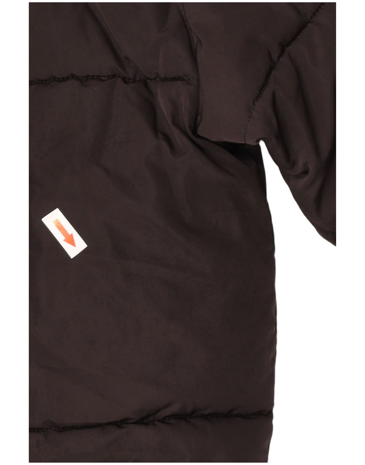 Jachetă căptușită cu glugă pentru femei Zara UK 42 XL Poliester negru