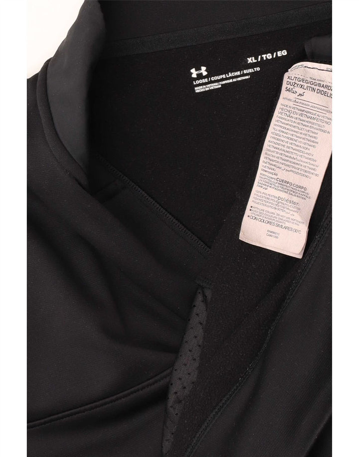 Pulover pentru bărbați Under Armour, cu fermoar și gât, XL, poliester negru