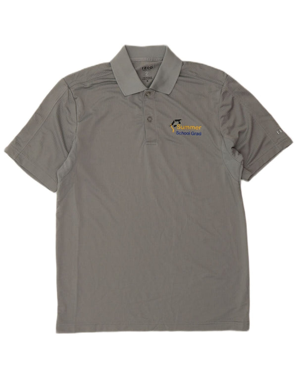 Tricou polo Izod pentru bărbați, poliester gri mic