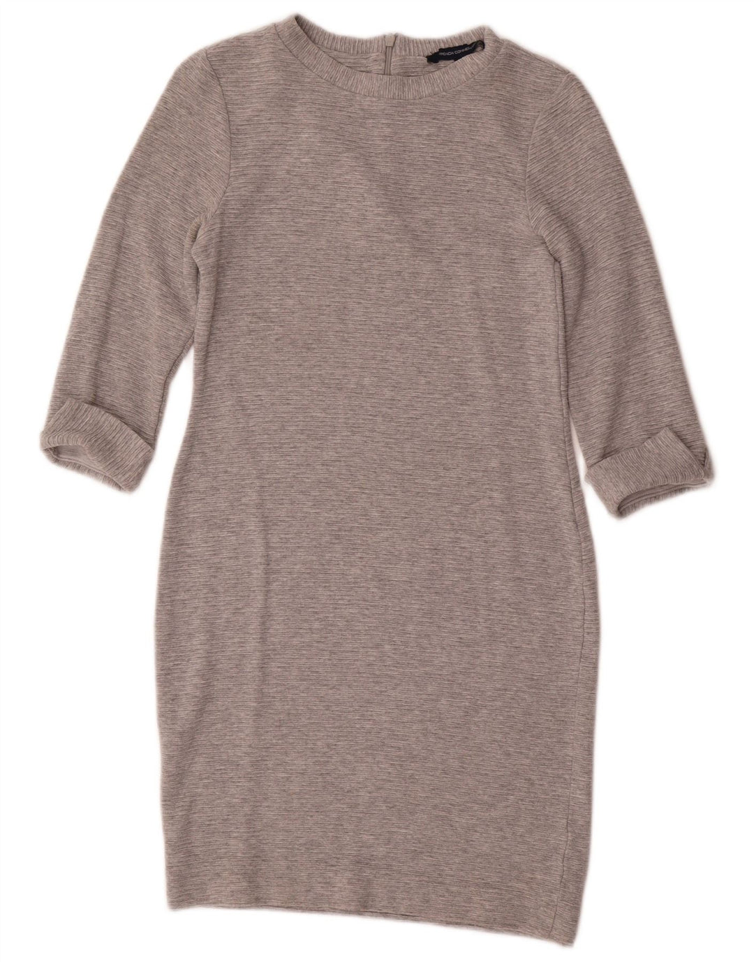 Rochie teacă pentru femei French Connection cu mâneci 3/4 UK 12 Viscoză gri mediu